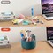 5 Slots 360°Degree Rotating Pencil Pen Organizers for Desk, Desktop Storage Stationery Supplies Organizer, Cute Pencil Cup Pot for Office, School, Home, Art Supply, Dark Green